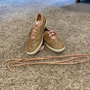 NWOT Kate Spade rose gold Keds. Size 9.